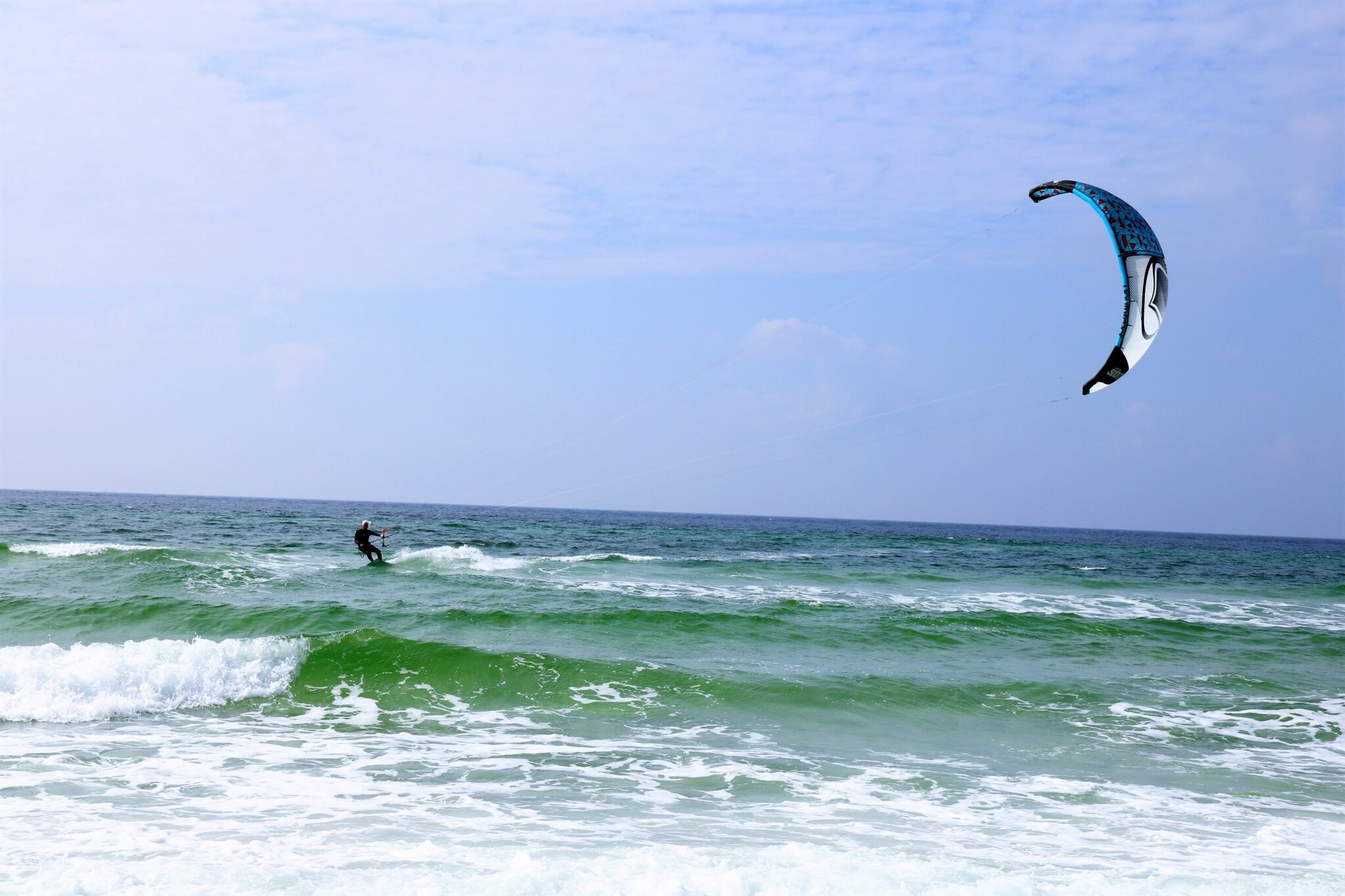 Kite Surfer Easing Along